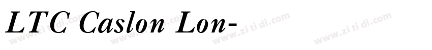 LTC Caslon Lon字体转换